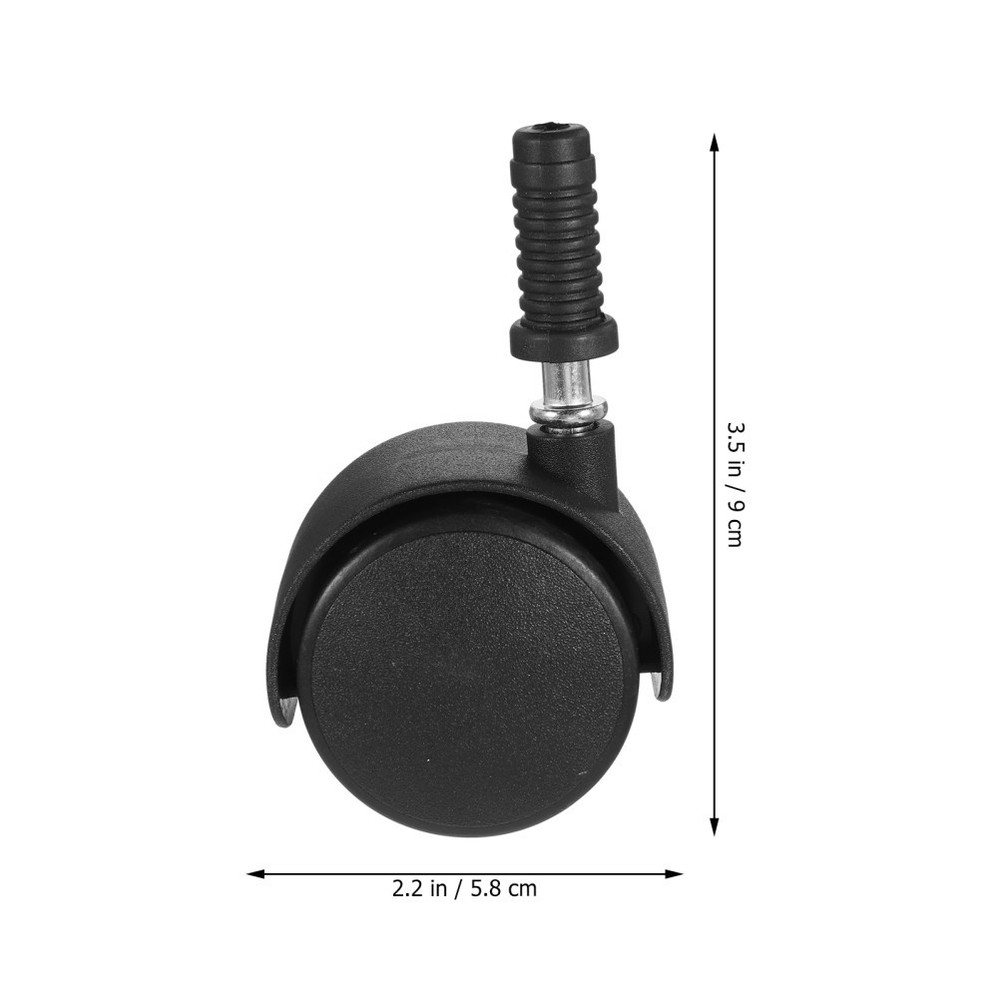 2 Pcs Replacement Desk Chair Wheels Office Locking with Caps Carpet