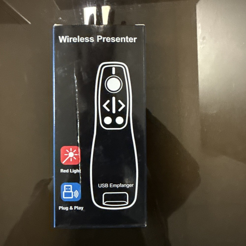 Wireless Presenter Presentation Clicker with Red Laser Pointer