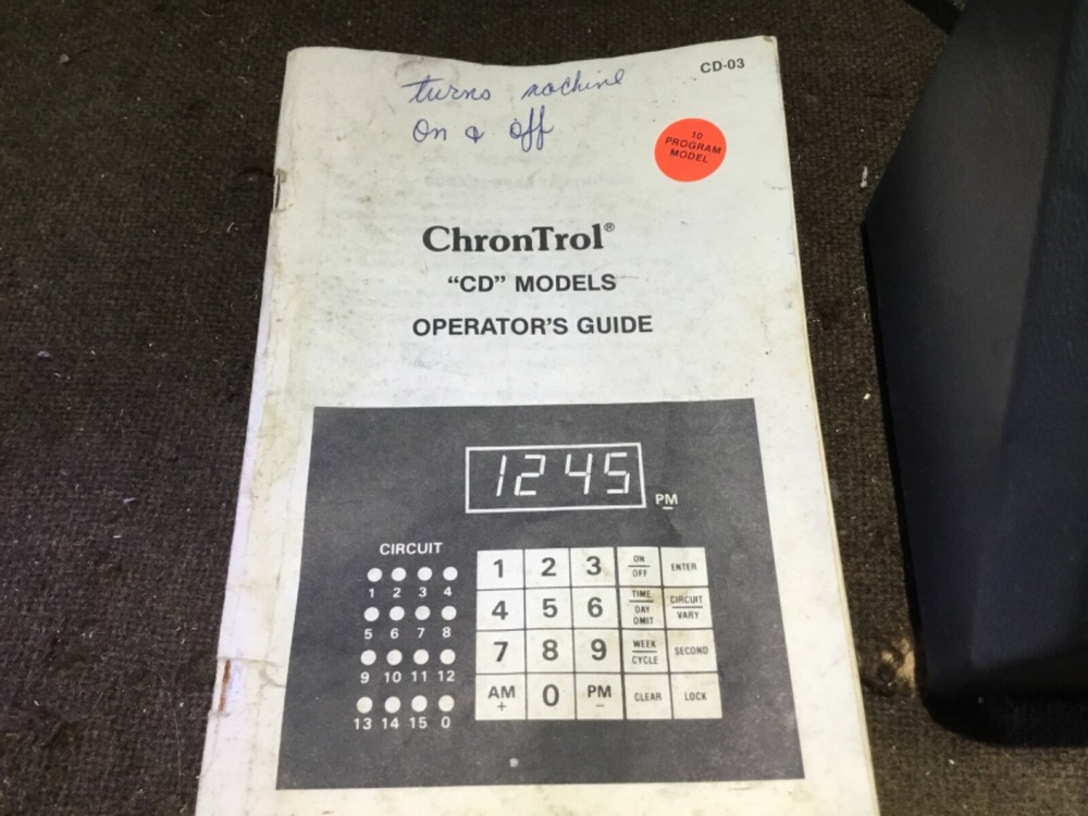 ChronTrol CD-2 Table Top Programmable Timer used Cron Trol