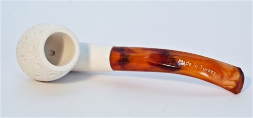 Standard Regular Meerschaum Pipe - SITTING LATTICE w/ Zippered Case