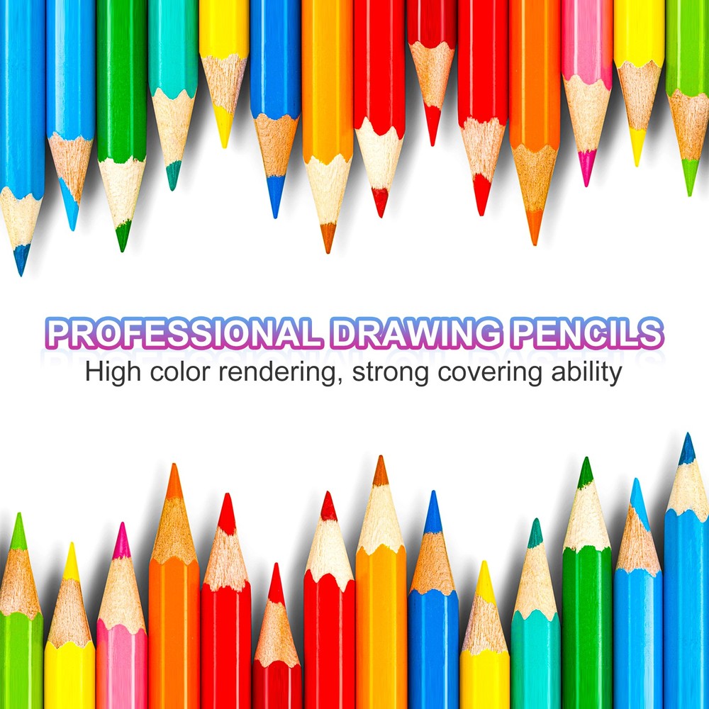 2H Drawing Pencils, 6PCS, Hexagonal , Black Refill, Green/Black Pole