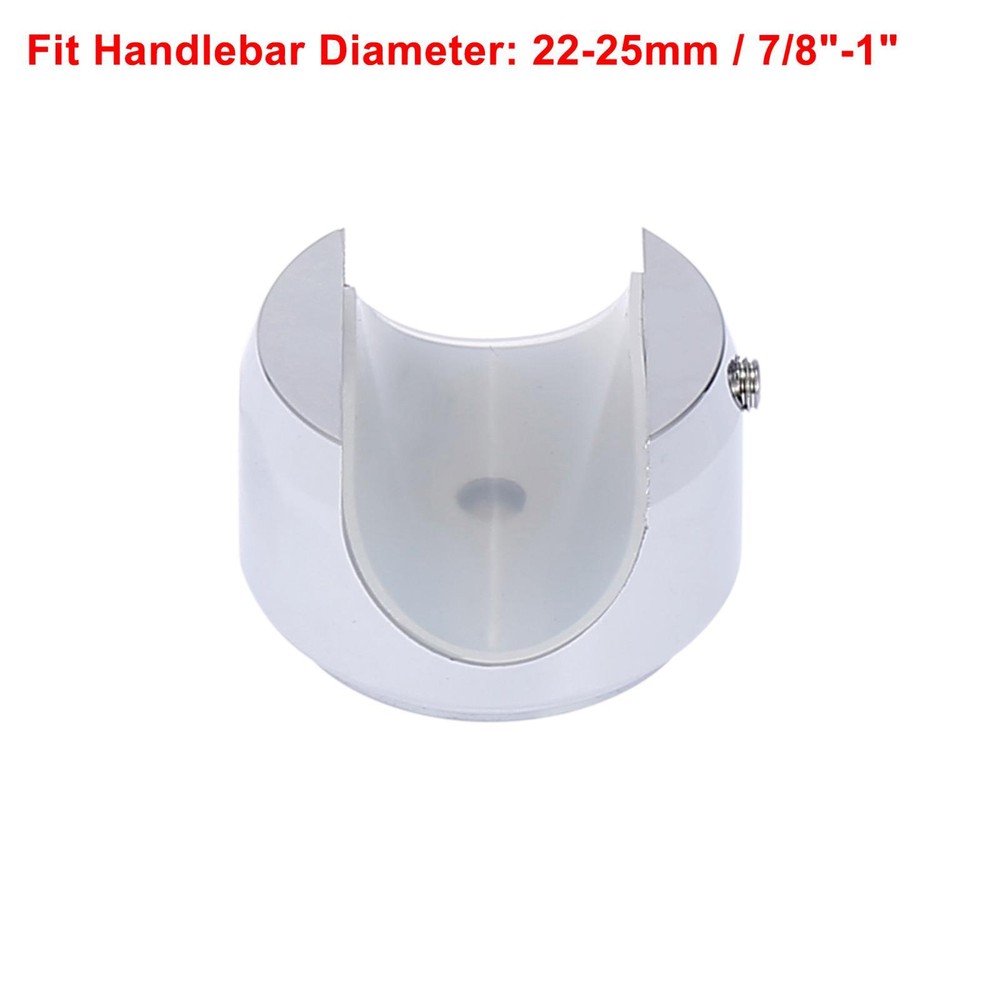 22-25mm 7/8" to 1" Motorcycle Handlebar Clock Set Silver Tone White Panel