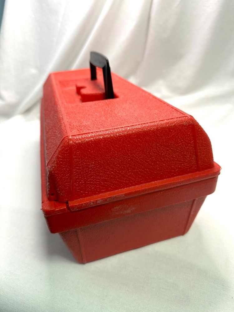 Toolmaster Red & Black Tool Box W/ Removable Tote Latch & Handle Tackle Box