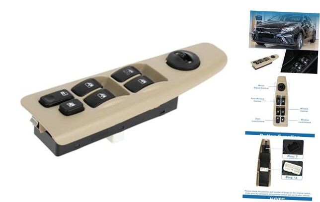 Power Window Switch Front Left Driver Side Window Control Switch for Kia