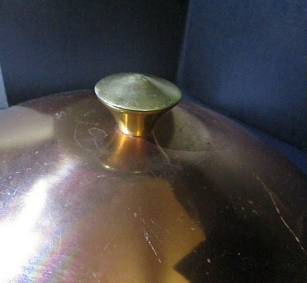 Double Handle, Solid Copper, Candy Kettle Pan Wok, 12.5" Diameter, Korea