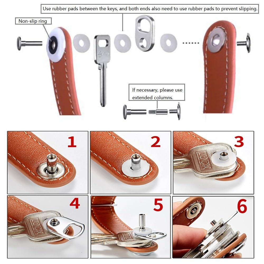Compact Key Holder - Stylish & Practical Pocket Key Organizer With Secure Loc...