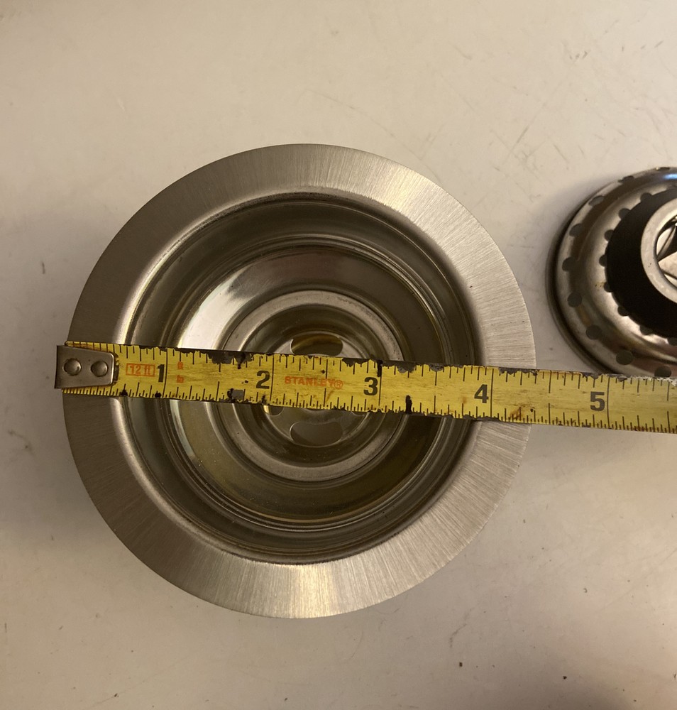 Sink Strainer Stainless Steel 4 1/2" Fixed Post