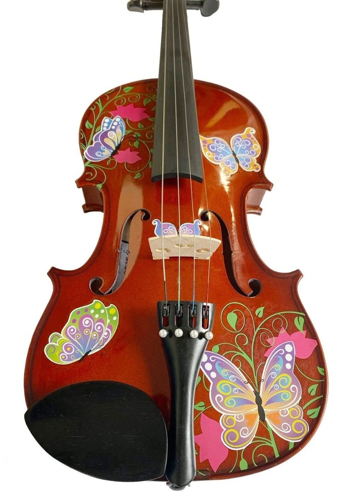 Butterfly Dream Viola 13" w/ Bow, Case, Crystal Tuners, Rosin, Strings, Setup