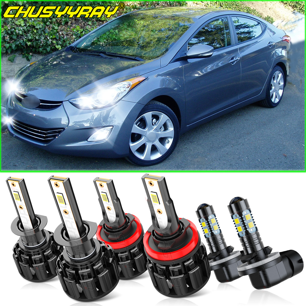 Para For Hyundai Elantra 2012 2013 faro LED luces bajas bombillas antiniebla