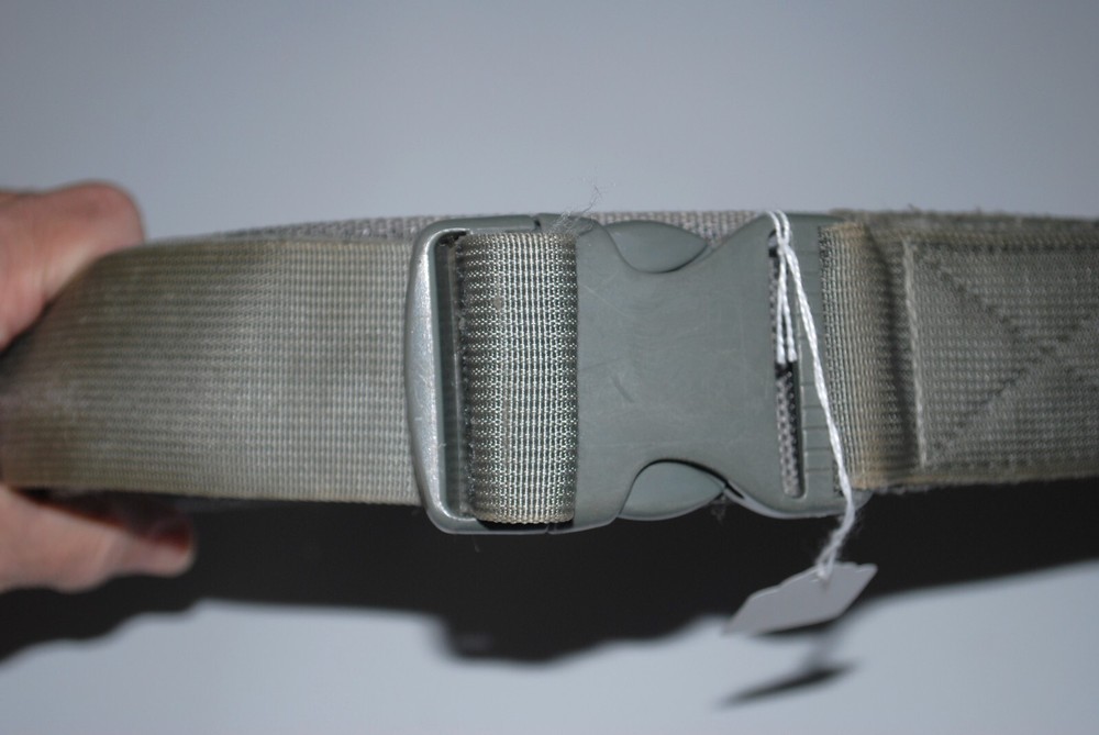 Sage Green Reinforced Web Duty Belt w/inner hook and loop Medium Good Condition