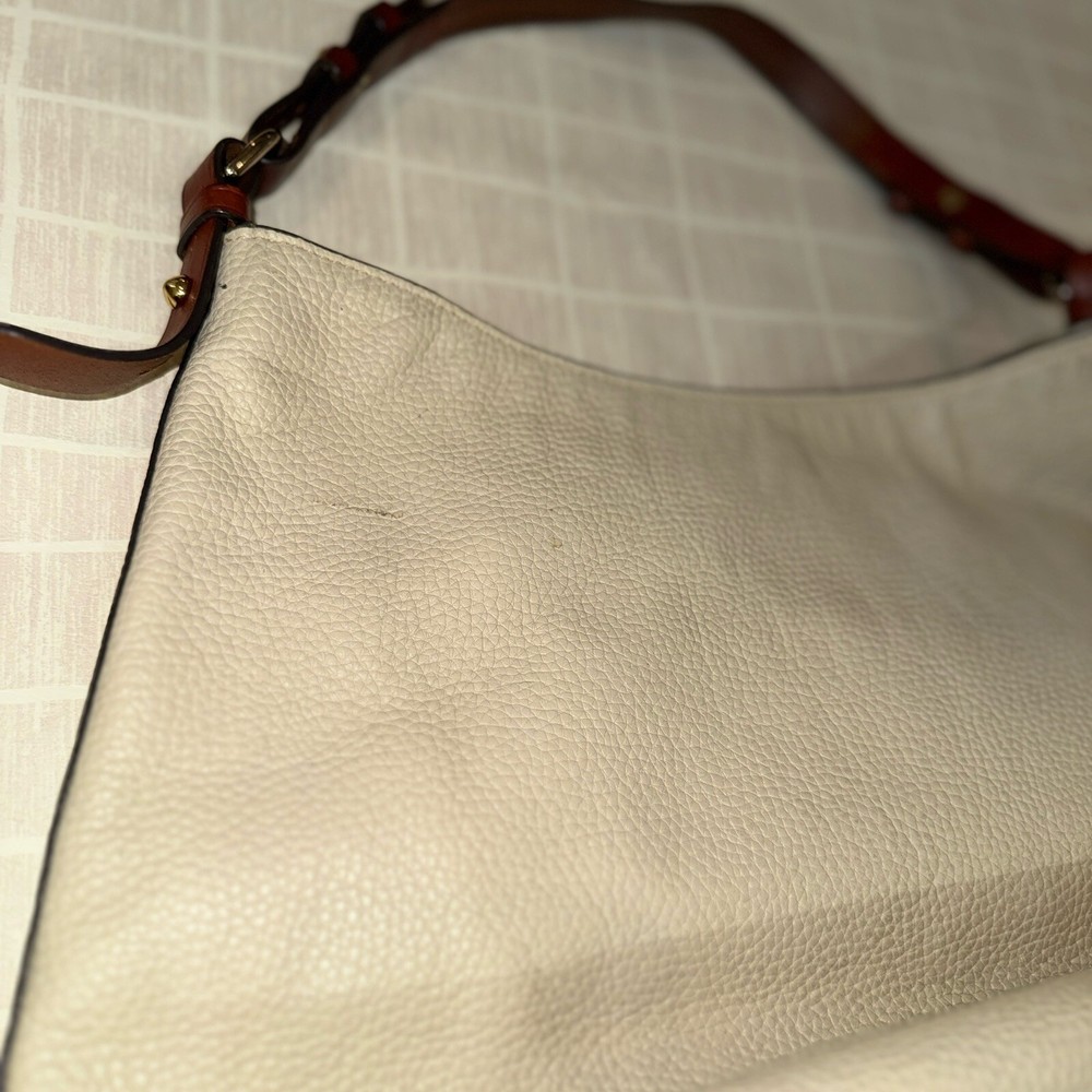 Dooney & Bourke Cooper Hobo Pebbled Bone Shoulder Bag