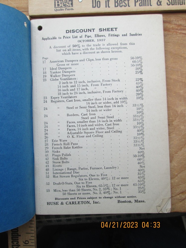 huse & carleton hardware catalog 1937