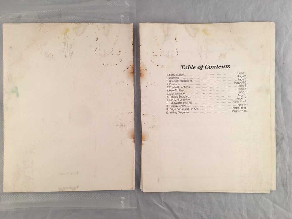 Tecmo Bowl Service Instruction Manual