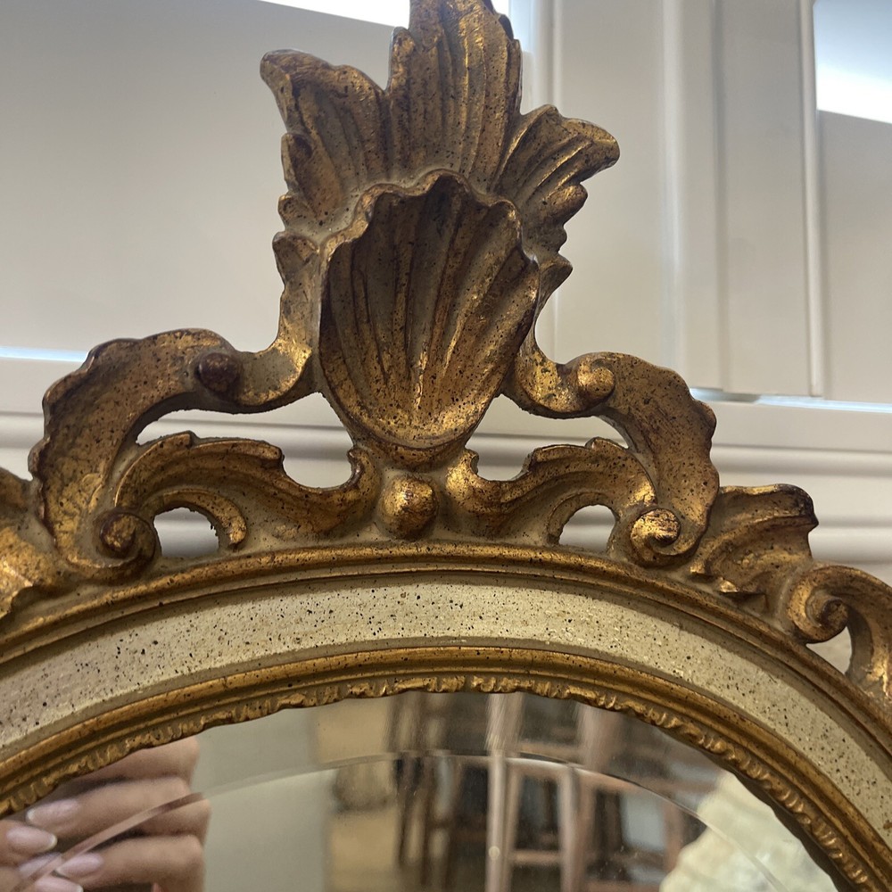 Beautiful Vintage Belgian Rococo Style Gilded Mirror