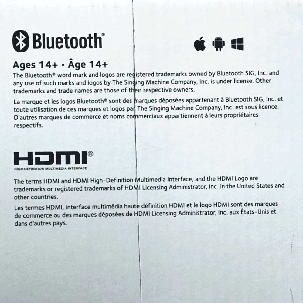 Singing Machine SingCast One Casting Bluetooth Karaoke System Wireless Mic.