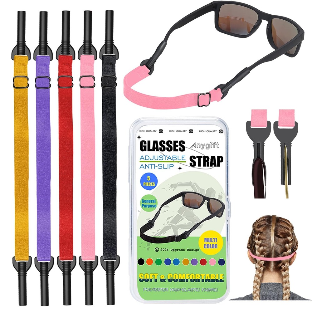 Glasses Strap,Adjustable Eyeglasses Strap 5PCS Anti-Slip Sunglasses Strap for...