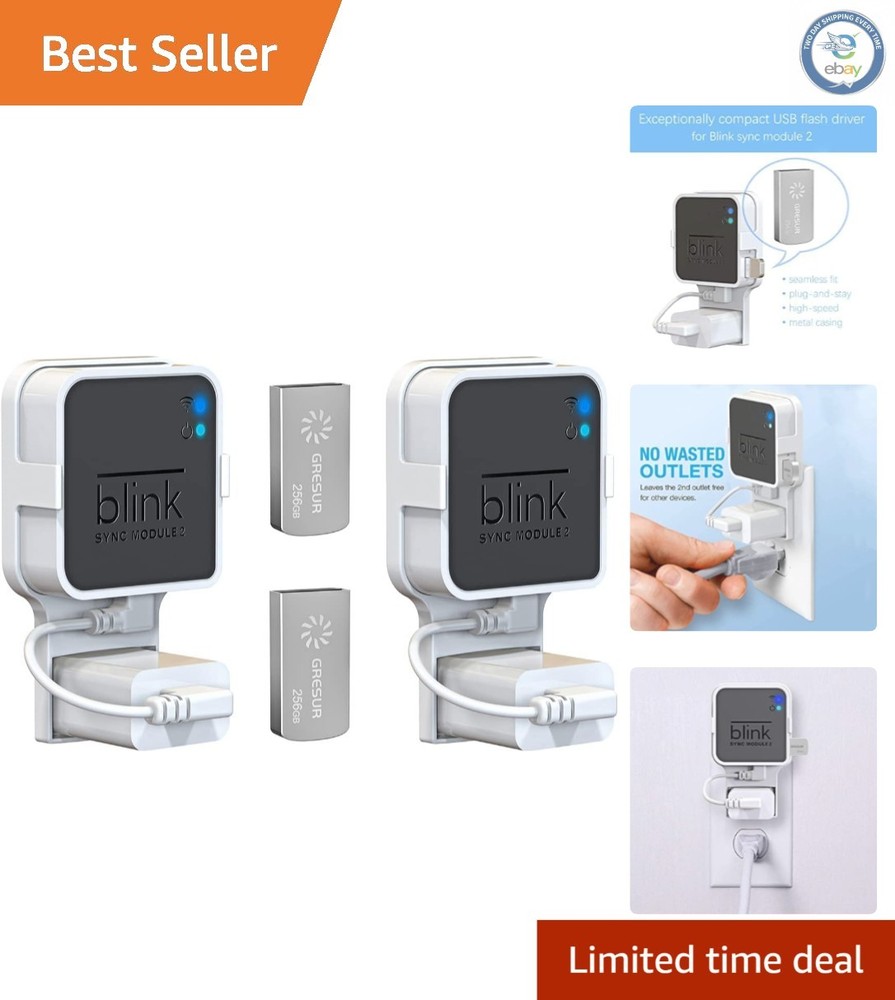 Lightweight USB Flash Drive 256GB with Easy Mount for Blink Module 2 - 2 Pack