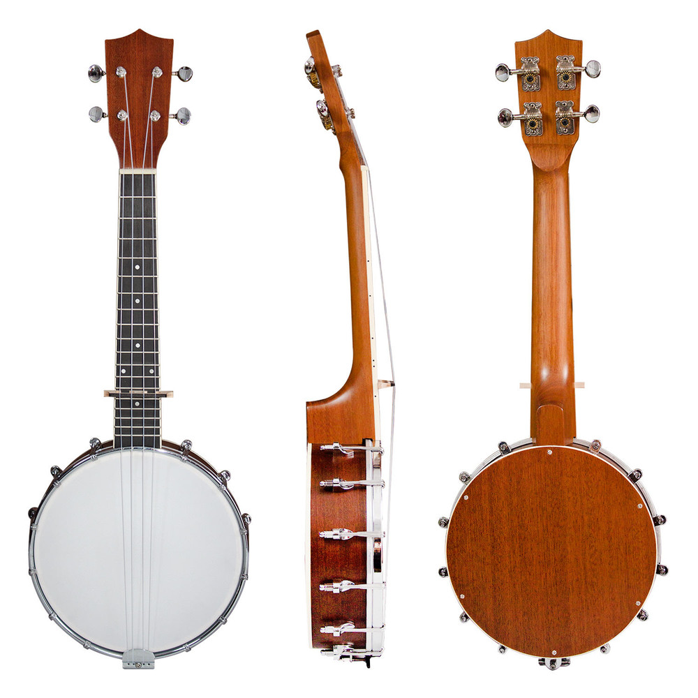 Customizable Plucked Stringed Instrument Professional 4-String Banjo