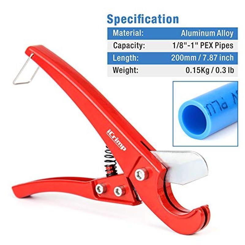 PEX Crimping Tool Kit W/ Quick Change Jaws PEX Cutter Crimp Removal Tool New