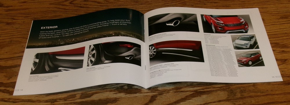 Original 2014 Range Rover Evoque Accessories Sales Brochure 14