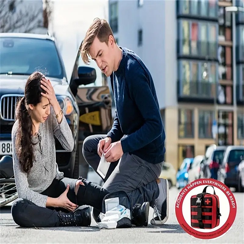 Portable First Aid Kit Survival Gear for Outdoor Drive Travel Camper Hiking Home