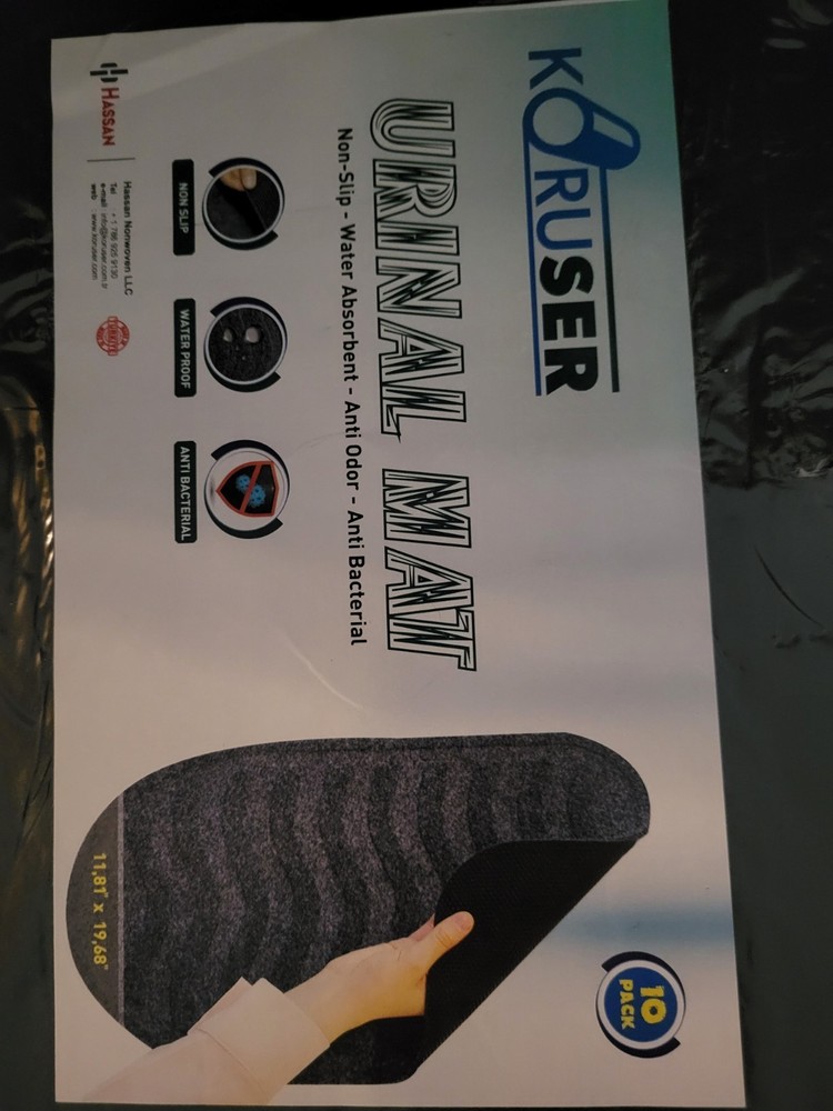 10-Pack Urinal Mats Non-Slip Deodorizing Water Absorption