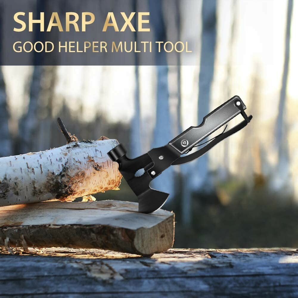 Multitool Hatchet Camping Accessories 14 in 1 Tools, Perfect gift for campers