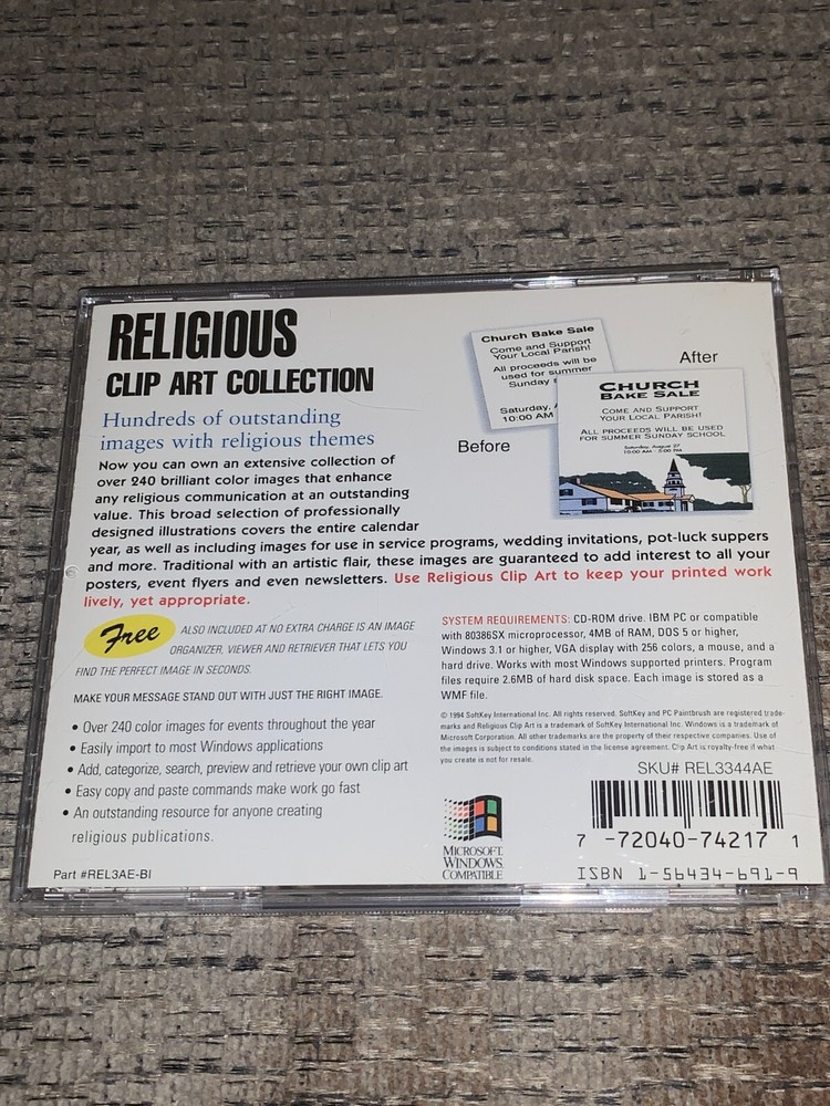 Religious Clipart (PC-CD,1994) Windows 3.1