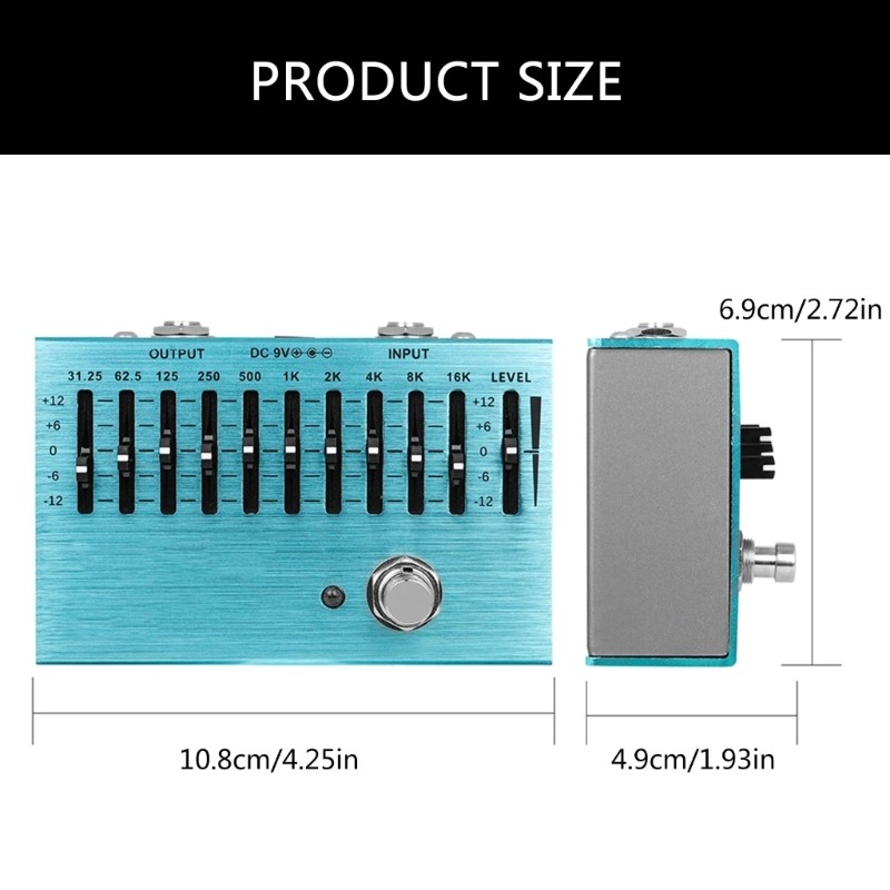 Guitar Effects Frequency Adjuster Sound Accessory EQ Pedal Portable EQ Device
