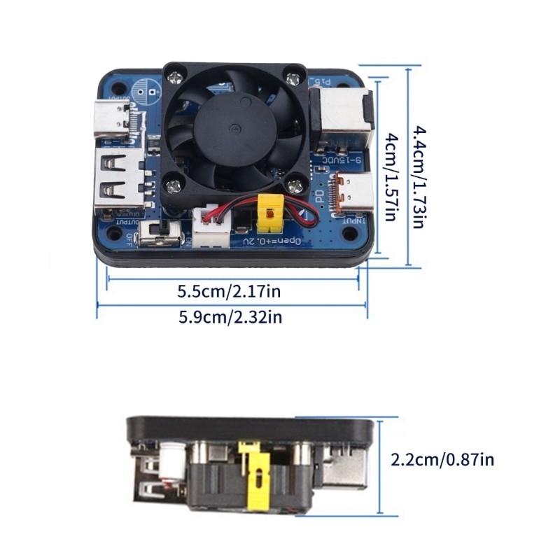 Stable 5V5A Power Supply Module with PD Input for RPI 5 Development Boards
