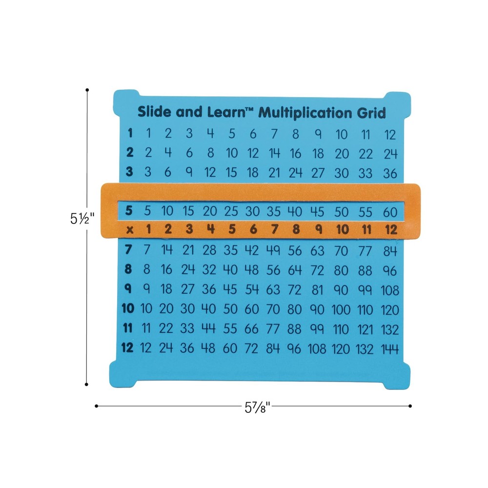 Really Good Stuff Slide and Learn Multiplication Grids, 5?” by