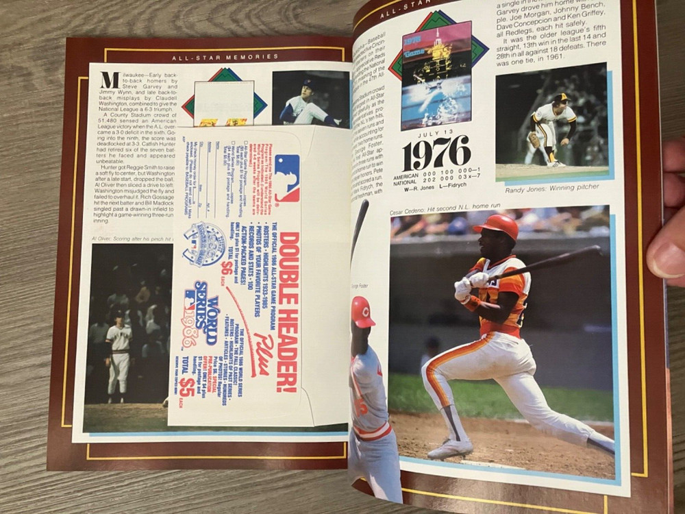 1986 MLB All Star Game Program Houston Astros