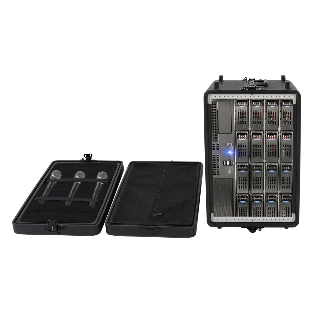 Rack Case 6U Rack Case Dust-Proof 6U Rack Case w/ Microphone Storage Compartment