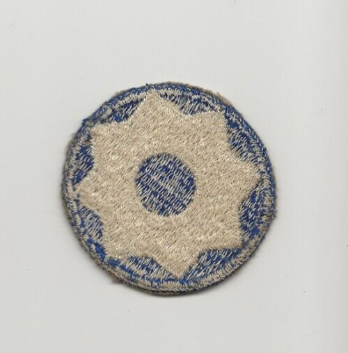 Original WWII US Army 8th Service Command Patch Eighth Service Command