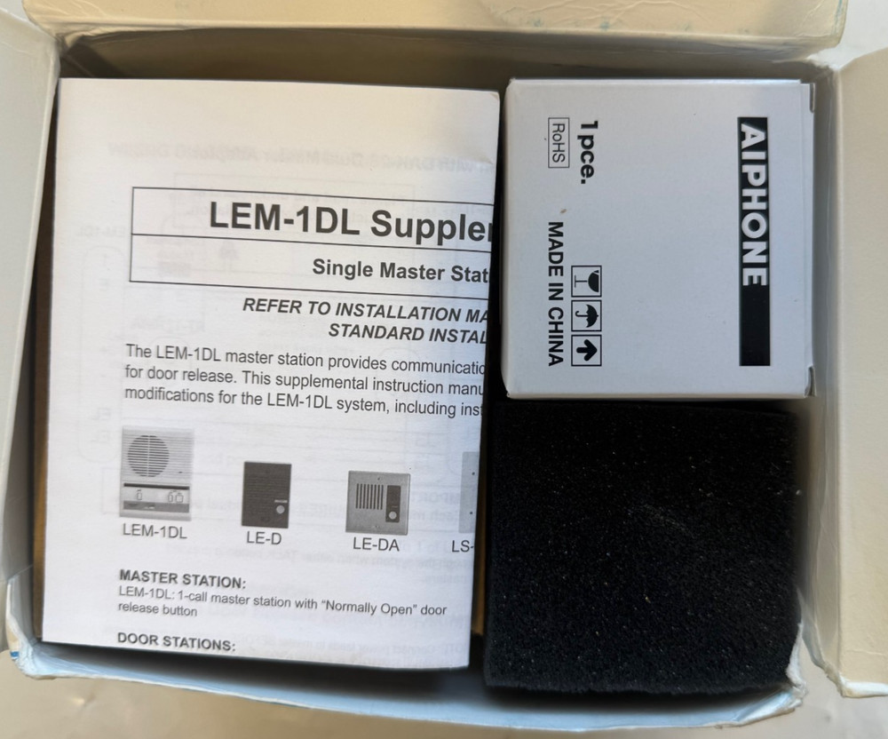 Aiphone LEM-1DLS- AUDIO DOOR ANSWERING INTERCOM SET