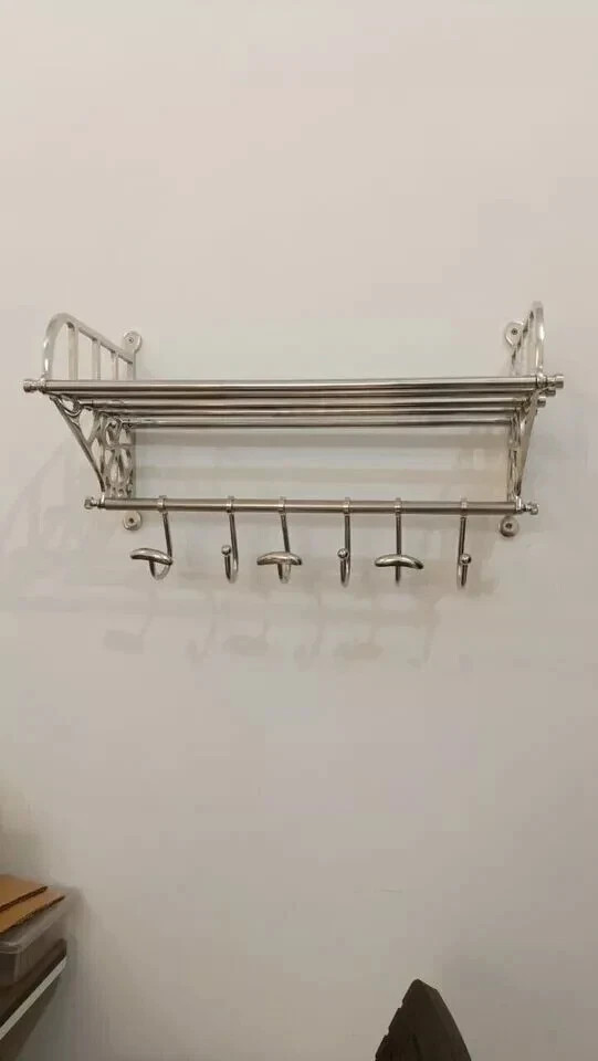 Train Rack Décor Hall Luggage Wall Mounted Rack Shelf Hooks Coat Rack