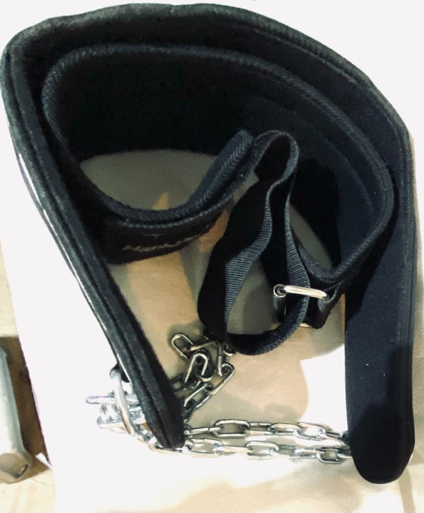 DMOOSE DIP BELT FOR WEIGHTLIFTING WEIGHT BELT W/ CHAIN FOR PULLUP SQUATS & DIPS