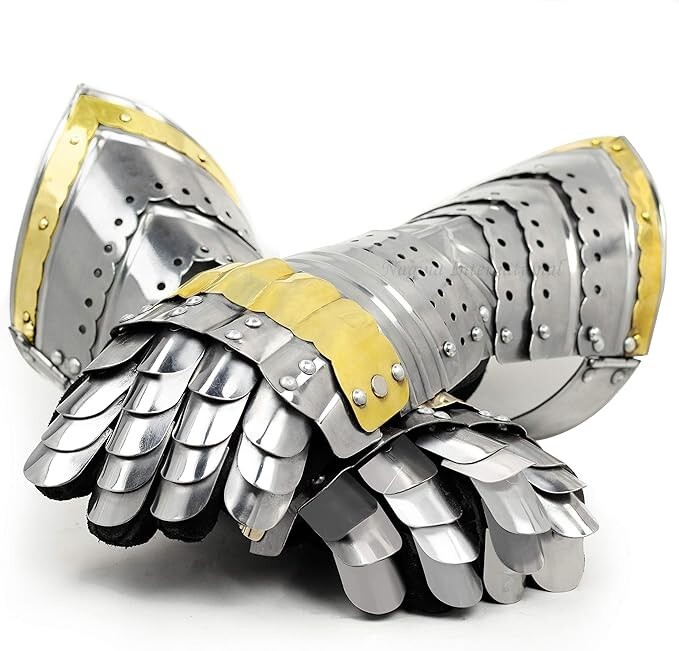 Medieval Warrior Gothic Knight Style Warrior Functional Gloves & Gauntlets gift