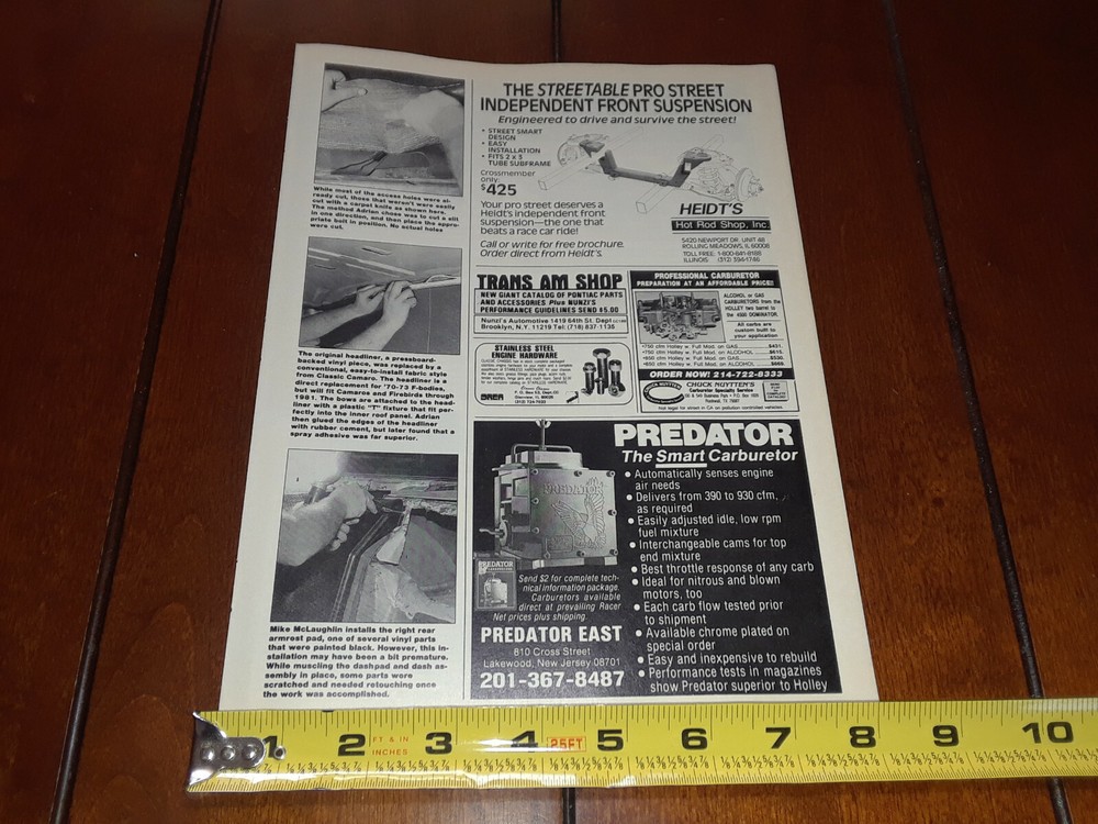 PREDATOR CARBURETOR ORIGINAL 1989 AD