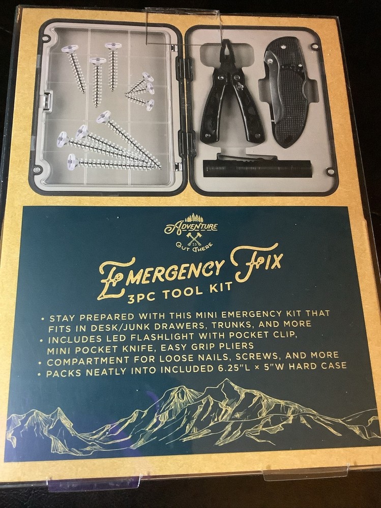 Adventure Is Out There Emergency Fix Three Piece Tool Kit~ New