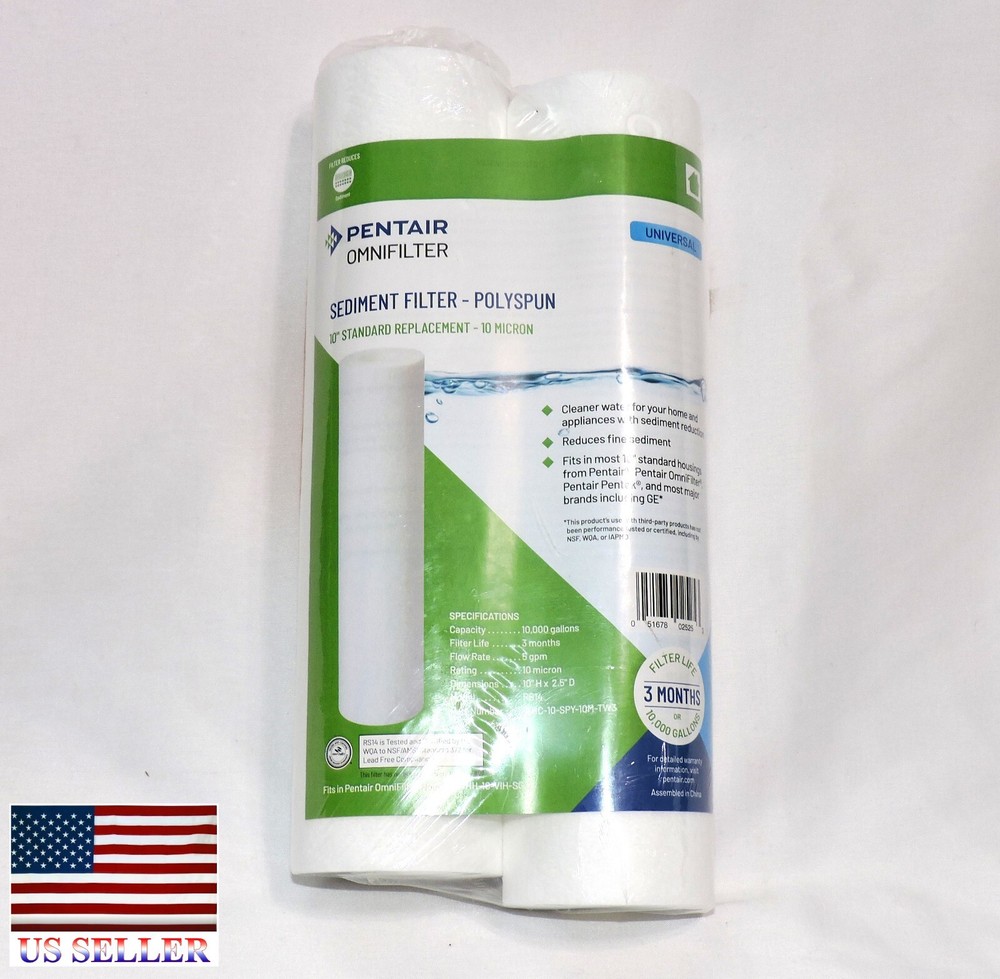 Pentair Sediment Filter 10" x 2 1/2" Omnifilter Water Filter RS14 2 - pack