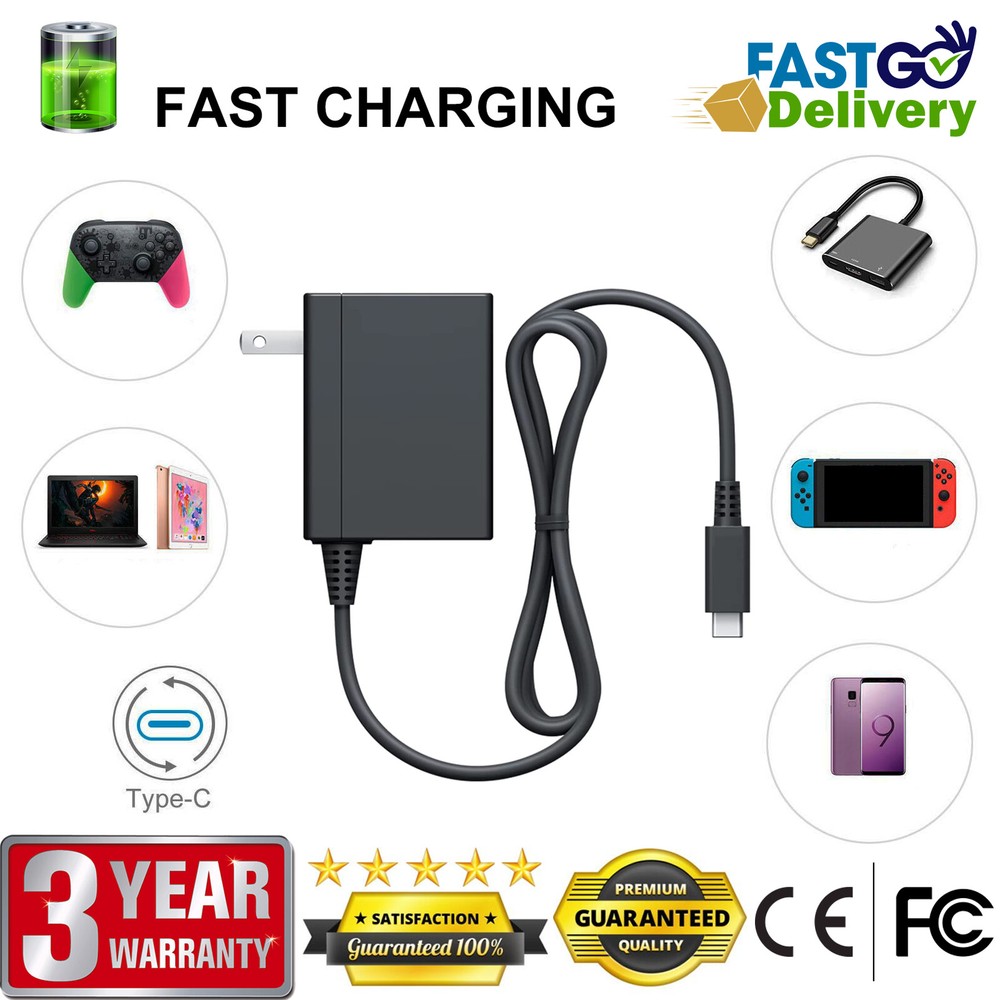 Charger for Nintendo Switch / Switch Lite / Switch OLED Home USB-C Power Supply