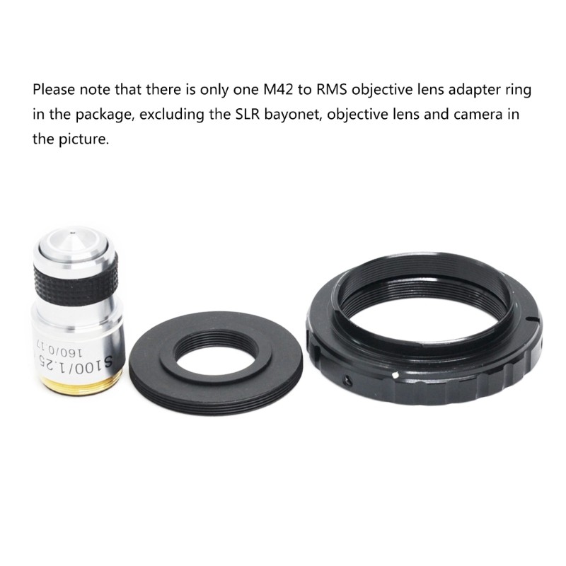 M42 to RMS Thread Microscope Objective Lens Adapter