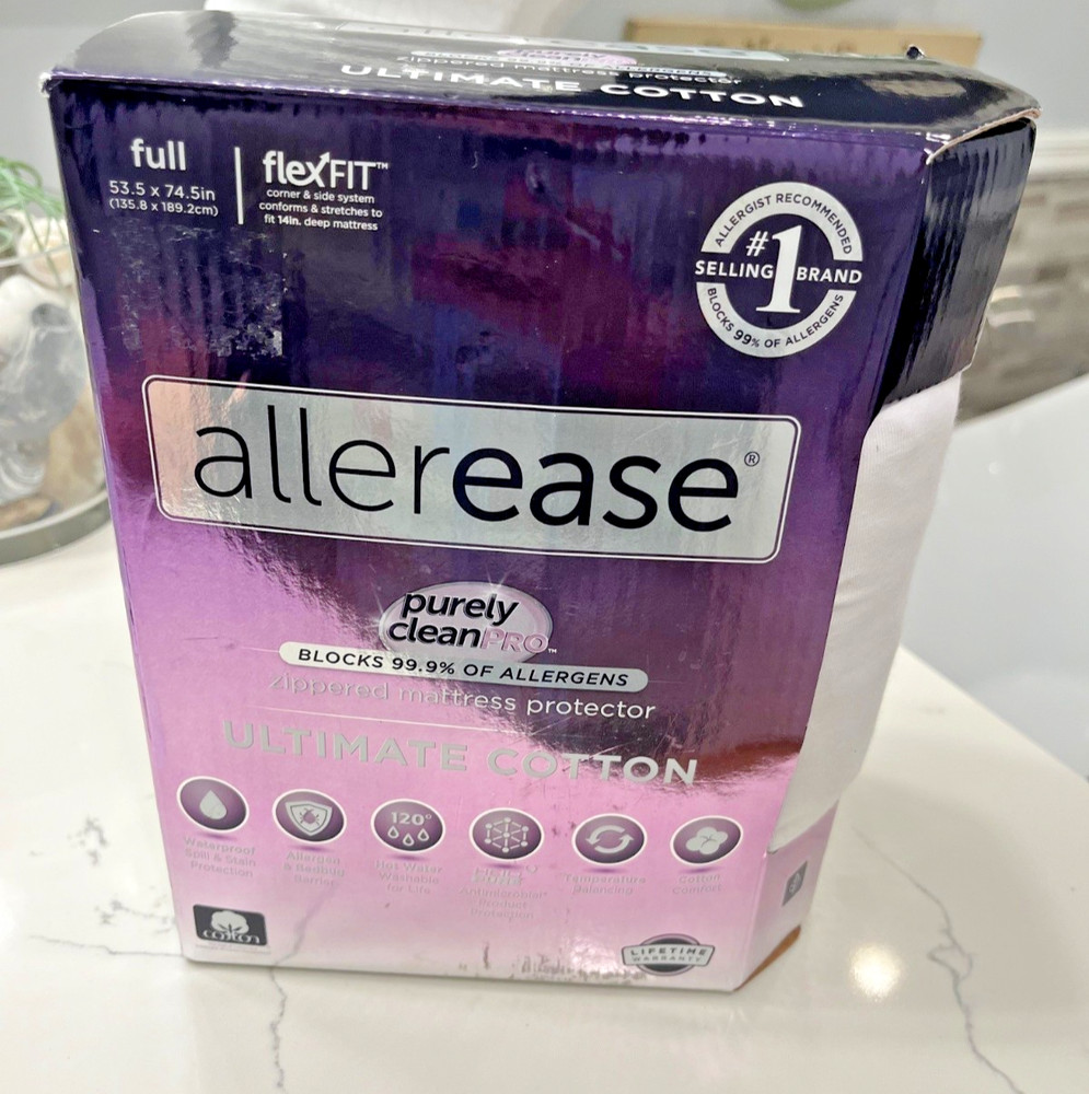AllerEase Ultimate Mattress Protector - White (Full)