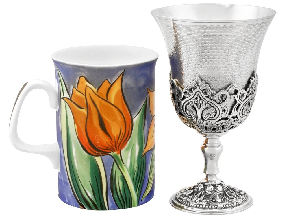 Turkish Silver Goblets - Antique Circa 1880