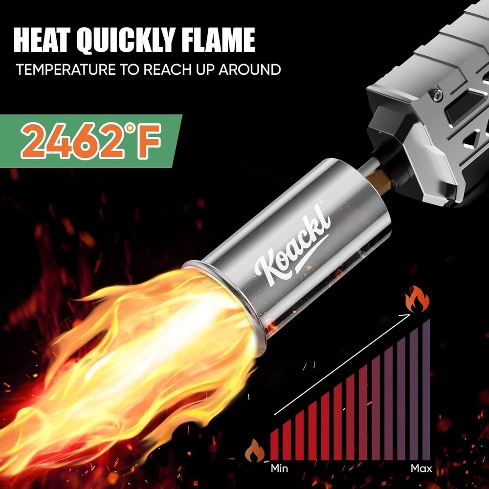 Flamethrower Style Torch for DIY Projects, Searing Meat and Charcoal Lighting