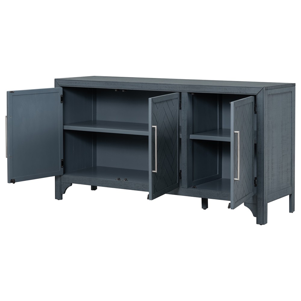 U_Style Designed Storage Cabinet Sideboard with MDF+Pine veneer , Adjustable S