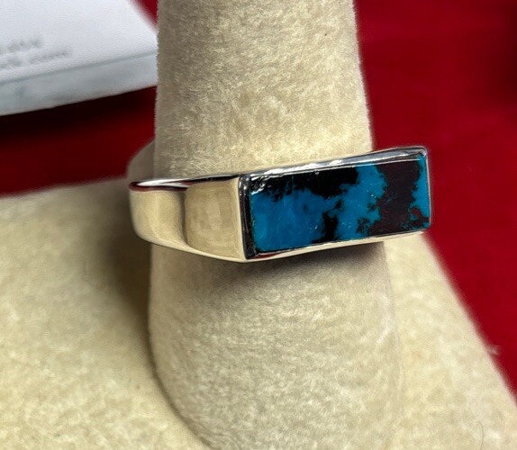 mens sterling silver ring Size 9 Shattuckite