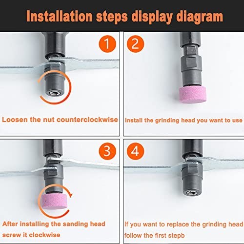 Extended Air Die Grinder 1/4'' 1/8'' Pneumatic Grinding Tool for Precision Work