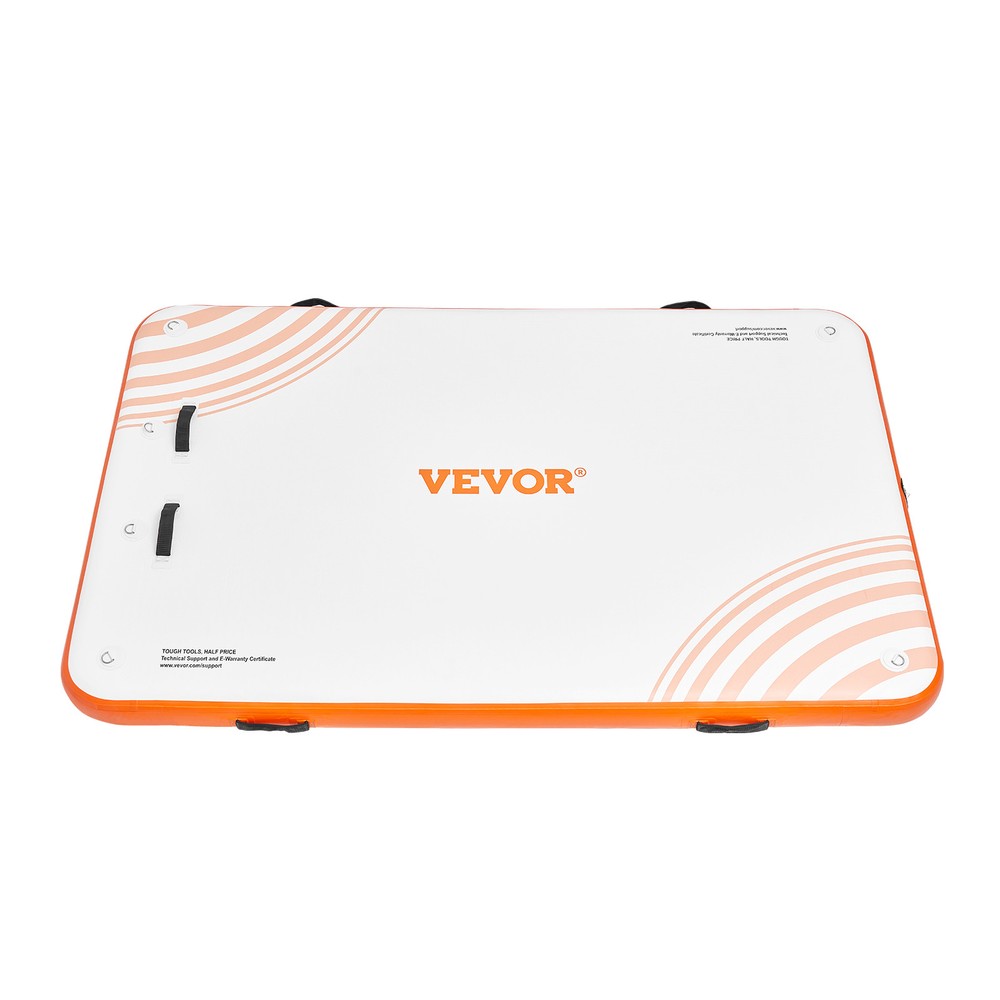 VEVOR Inflatable Floating Dock 8x5FT Inflatable Dock Platform Mat with Ladder